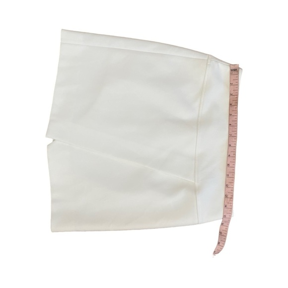 J. Crew Womens White Faux Wrap Skirt Exposed Zipper Size 2 - Picture 7 of 10